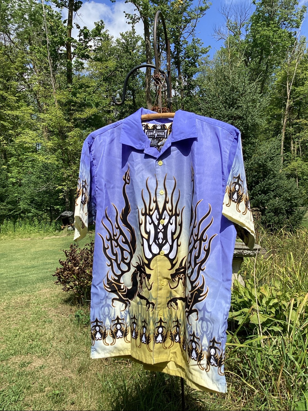 🔥 DRAGON & GOTH FLAMES CLUB SHIRT ❤️‍🔥NWOT